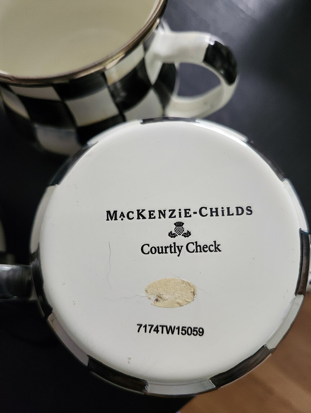 MacKenzie Childs 16oz Enamel Mugs - Set Of 4 - Picture 2 of 4